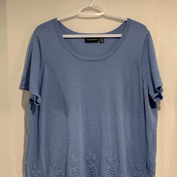 Nina Leonard, Scoop Neck Tunic, Short Sleeve - Picture 1 of 3